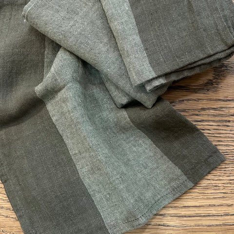 Green Stripe Tea Towel