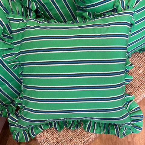 Green Striped Cushion