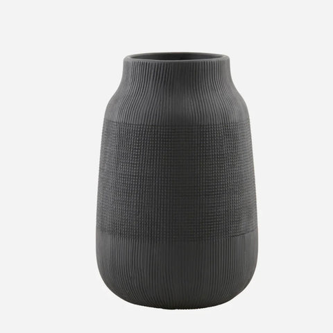 Small Black Groove Vase