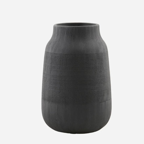 Small Black Groove Vase
