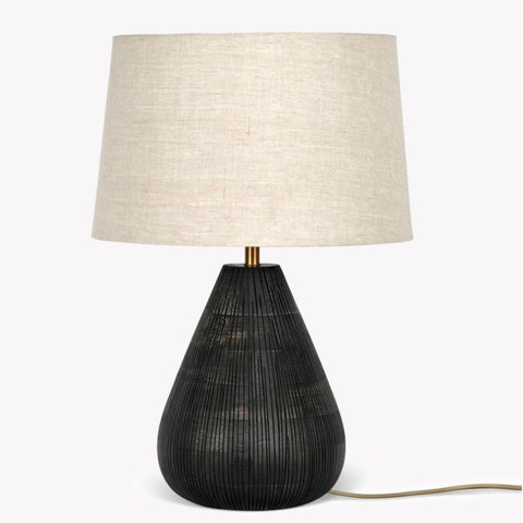 Antique Black Mango Wood Lamp