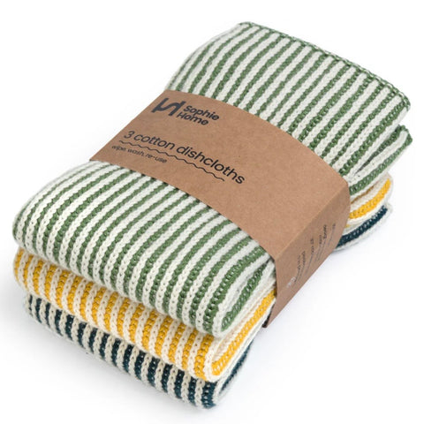 Textured Dish Cloths: Trio