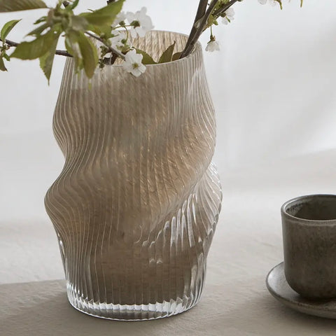 Twisted Glass Vase