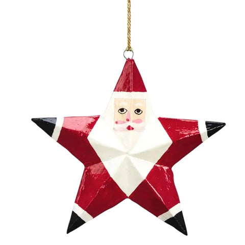 Hand Painted Wooden Santa