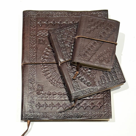 Beautiful embossed leather journal perfect for writing and creativity