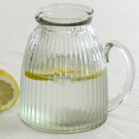 Ribbed Glass Jug