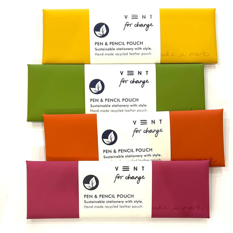Recycled Leather Pen Pouches
