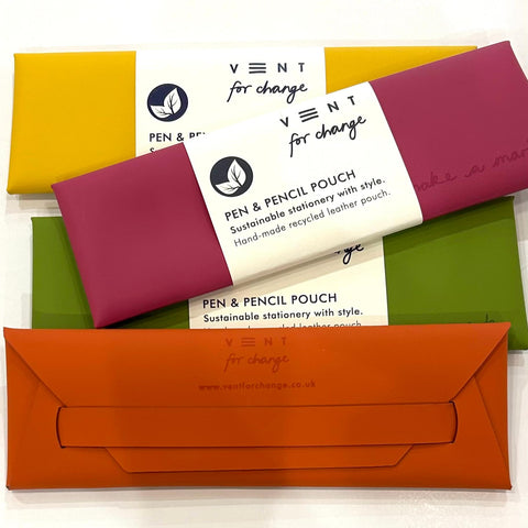 Recycled Leather Pen Pouches