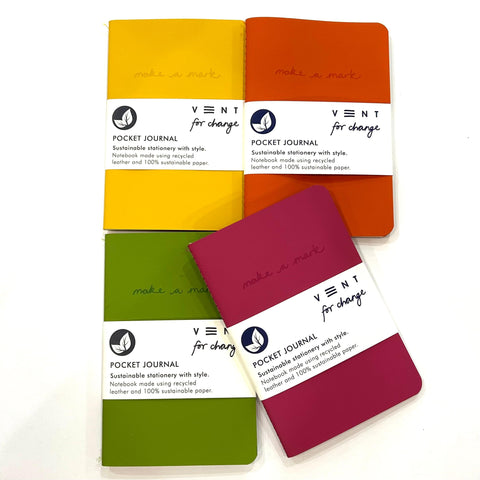 Recycled Leather Pocket Journals