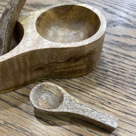 Mango Wood Salt & Pepper Server