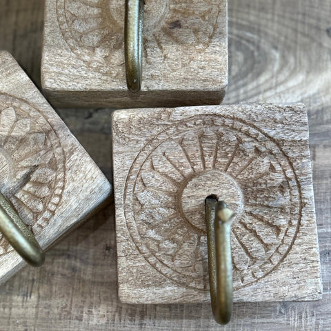 Carved Wooden Hook