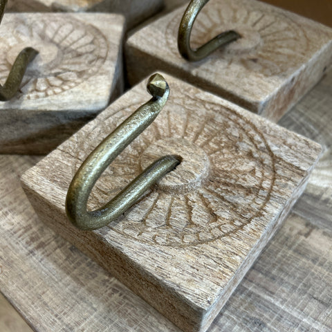 Carved Wooden Hook