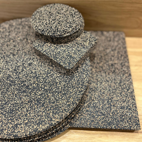 Recycled Rubber and Cork Placemat and Coaster