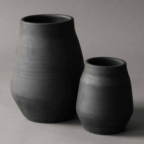 Black Earthenware Pot