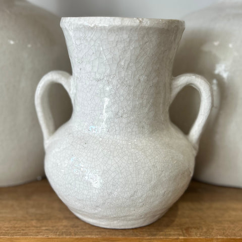 Crackle Vase with Handles