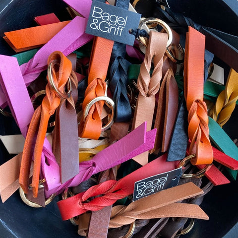 Leather Twist Keyring