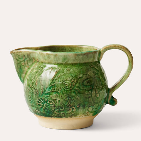 Seaweed Green Ceramic Creamer Jug