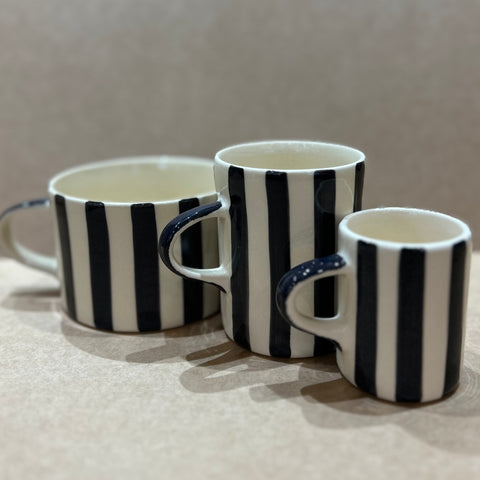 Navy Candy Stripe Mug