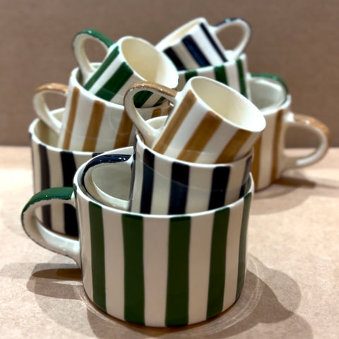 Latte Candy Stripe Mug