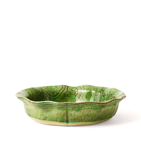 Seaweed Green Shallow Bowl