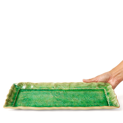 Seaweed Green Rectangle Plate