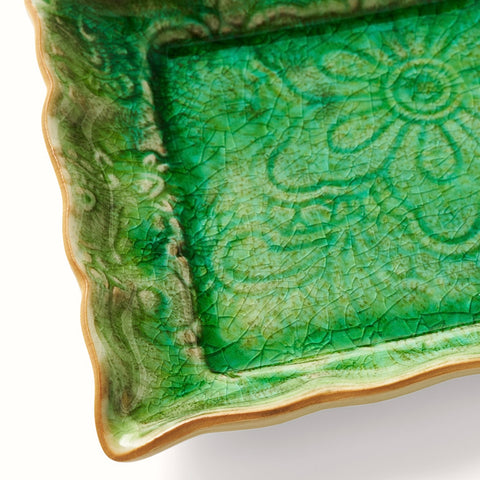 Seaweed Green Rectangle Plate