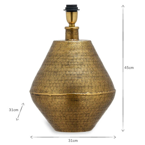 Antique Brass Lamp with Recycled Cardboard Shade