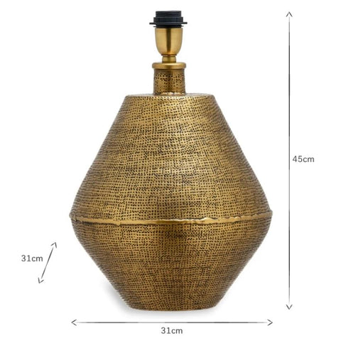 Antique Brass Lamp with Recycled Cardboard Shade.