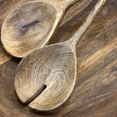 Mango Wood Salad Servers - Bagel&Griff