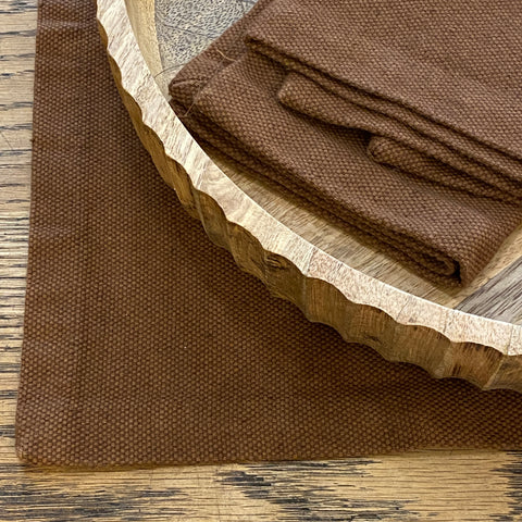Rust Cotton Placemats - Bagel&Griff