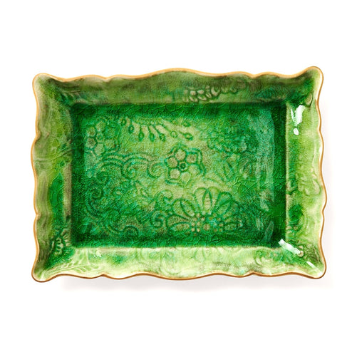 Seaweed Green Rectangle Plate