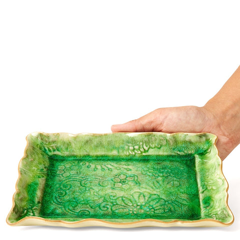 Seaweed Green Rectangle Plate