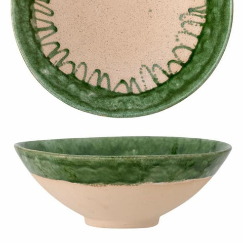 Green Stoneware Bowl