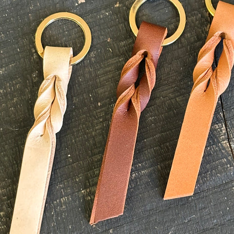 Leather Twist Keyring