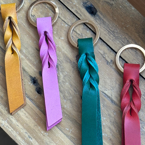 Leather Twist Keyring
