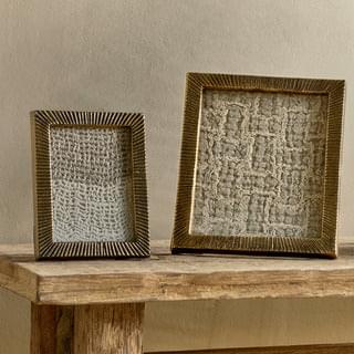 Antique Iron Etched Photo Frame