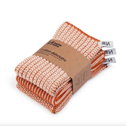Textured Dish Cloths: Orange