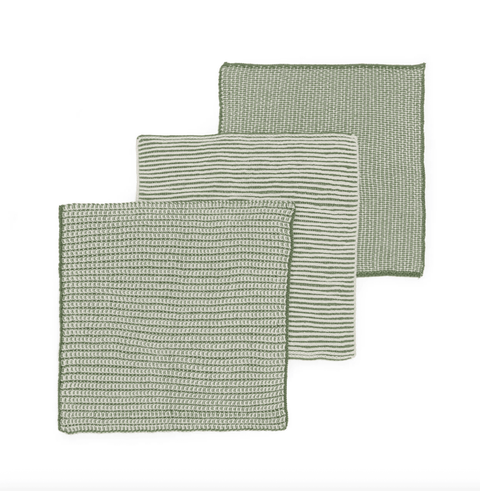 Textured Dish Cloths: Green