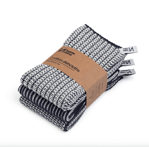 Textured Dish Cloths: Navy