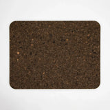 Smoked Rectangle Cork Placemat and Coasters.