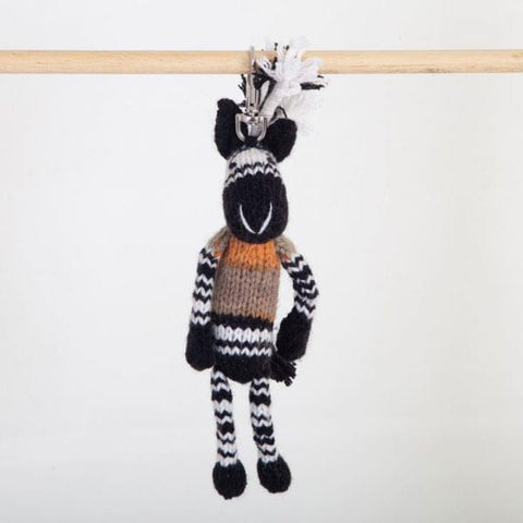 Hand-crocheted knitted animal keyring by Gogo Olive