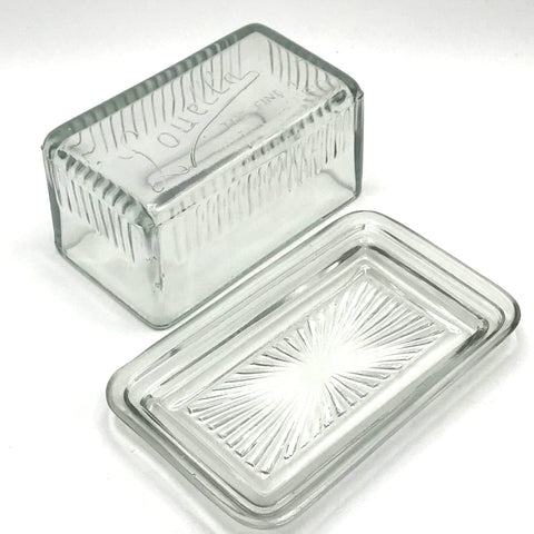 Square Glass Butter Dish - Bagel&Griff