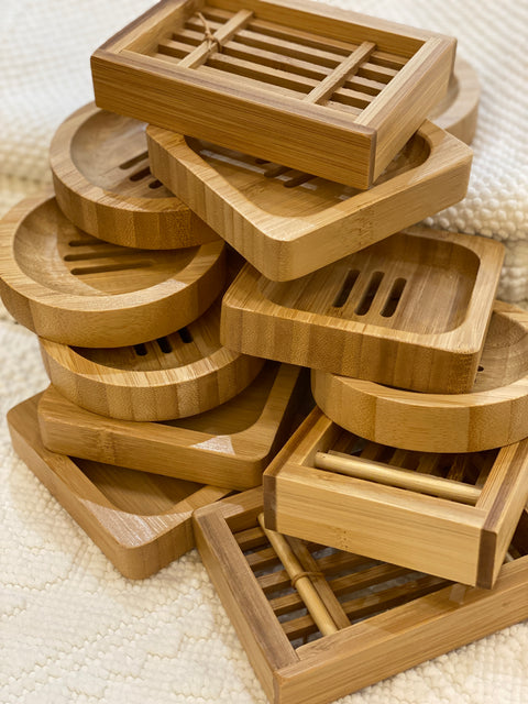Slatted Bamboo Soap Dish - Bagel&Griff