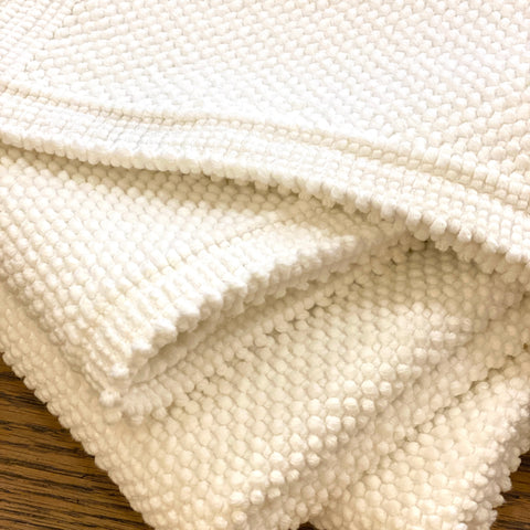 Plain White Cotton Bath Mat - Bagel&Griff