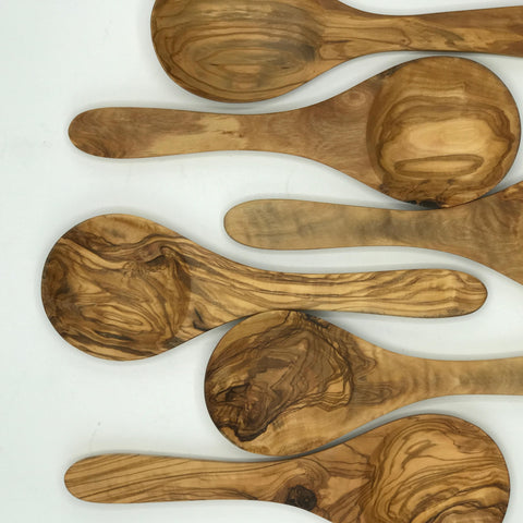 Large Olive Wood Serving Spoons - Bagel&Griff
