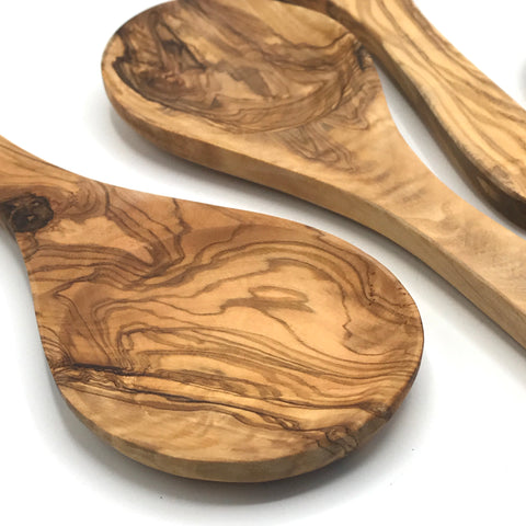 Large Olive Wood Serving Spoons - Bagel&Griff