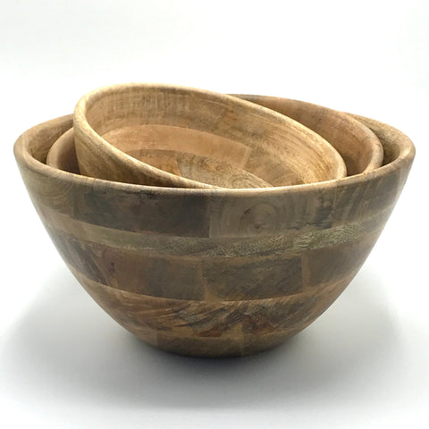 Mango Wood Salad Bowls - Bagel&Griff