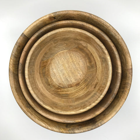 Mango Wood Salad Bowls - Bagel&Griff