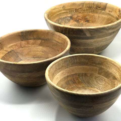 Mango Wood Salad Bowls - Bagel&Griff