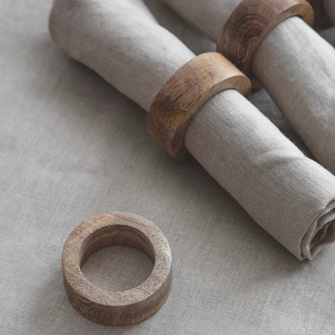 Mango Wood Napkin Rings - Bagel&Griff